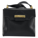 Salvatore Ferragamo Shoulder Bag Leather Black Gold Auth 195262-13