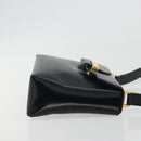 Salvatore Ferragamo Shoulder Bag Leather Black Gold Auth 195262-3