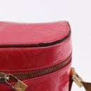 LOUIS VUITTON Monogram Vernis Sullivan Vertical Fuchsia Pink M91259 Auth 195267-15