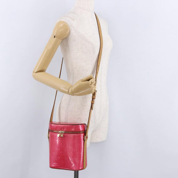 LOUIS VUITTON Monogram Vernis Sullivan Vertical Fuchsia Pink M91259 Auth 195267