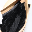 Salvatore Ferragamo Gancini Shoulder Bag Patent Leather Beige Silver Auth 195268-17