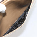 Salvatore Ferragamo Gancini Shoulder Bag Patent Leather Beige Silver Auth 195268-22