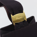 Salvatore Ferragamo Vala Hand Bag Canvas Purple Gold Auth 195276-14