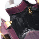 Salvatore Ferragamo Vala Hand Bag Canvas Purple Gold Auth 195276-18
