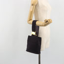 Salvatore Ferragamo Vala Hand Bag Canvas Purple Gold Auth 195276-21