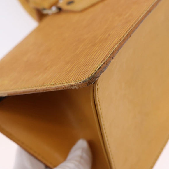 LOUIS VUITTON Epi Sac Triangle Hand Bag Yellow M52099 LV Auth 195279