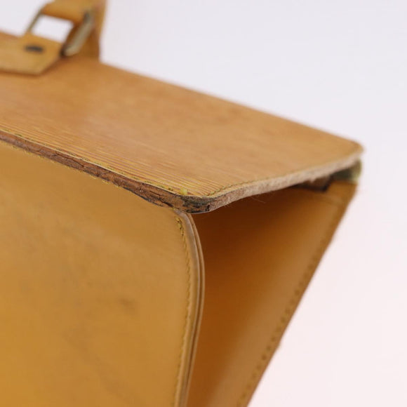 LOUIS VUITTON Epi Sac Triangle Hand Bag Yellow M52099 LV Auth 195279