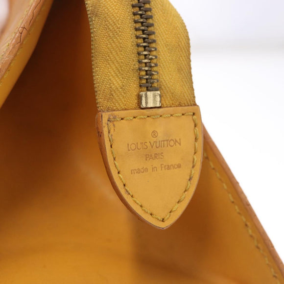LOUIS VUITTON Epi Sac Triangle Hand Bag Yellow M52099 LV Auth 195279