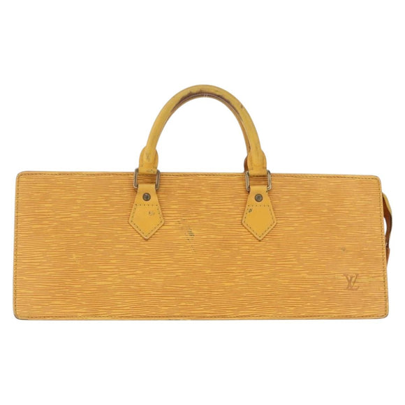 LOUIS VUITTON Epi Sac Triangle Hand Bag Yellow M52099 LV Auth 195279