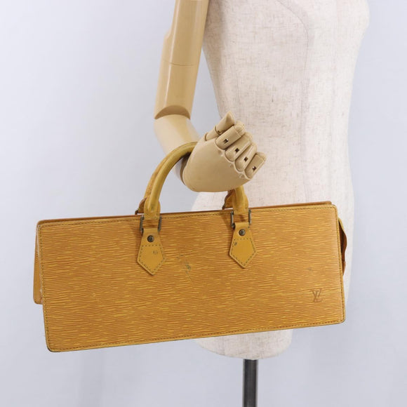 LOUIS VUITTON Epi Sac Triangle Hand Bag Yellow M52099 LV Auth 195279