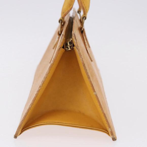 LOUIS VUITTON Epi Sac Triangle Hand Bag Yellow M52099 LV Auth 195279