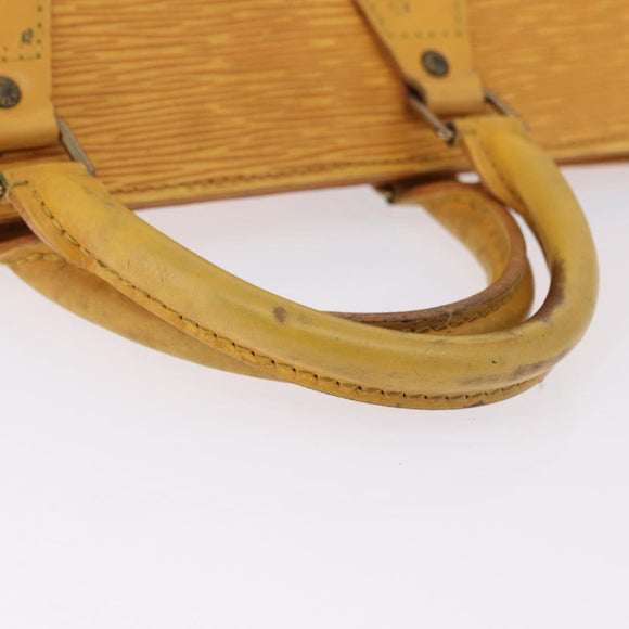 LOUIS VUITTON Epi Sac Triangle Hand Bag Yellow M52099 LV Auth 195279