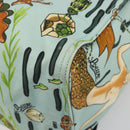 LOEWE Tote Bag Canvas Paula's Ibiza Collaboration Light Blue Silver Auth 195281A-9