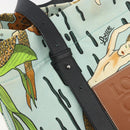 LOEWE Tote Bag Canvas Paula's Ibiza Collaboration Light Blue Silver Auth 195281A-17