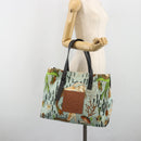 LOEWE Tote Bag Canvas Paula's Ibiza Collaboration Light Blue Silver Auth 195281A-23