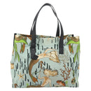 LOEWE Tote Bag Canvas Paula's Ibiza Collaboration Light Blue Silver Auth 195281A-2