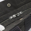 HERMES Her LinePM Hand Bag Canvas Gray Silver Auth 195282A-10