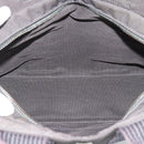 HERMES Her LinePM Hand Bag Canvas Gray Silver Auth 195282A-11