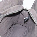 HERMES Her LinePM Hand Bag Canvas Gray Silver Auth 195282A-17