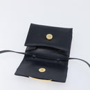Salvatore Ferragamo Vala Shoulder Bag Canvas Navy Gold Auth 195283-15