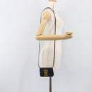 Salvatore Ferragamo Vala Shoulder Bag Canvas Navy Gold Auth 195283-22
