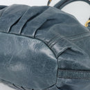 Miu Miu Shoulder Bag Leather 2way Navy Gold Auth 195286M-12
