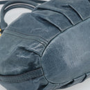 Miu Miu Shoulder Bag Leather 2way Navy Gold Auth 195286M-13