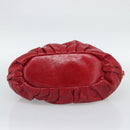 Miu Miu Shoulder Bag Leather 2way Red Gold Auth 195287M-5