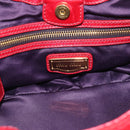 Miu Miu Shoulder Bag Leather 2way Red Gold Auth 195287M-19