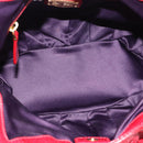 Miu Miu Shoulder Bag Leather 2way Red Gold Auth 195287M-10