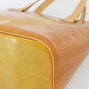 LOUIS VUITTON Monogram Vernis Houston Hand Bag Beige M91004 LV Auth 195288-10