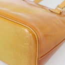 LOUIS VUITTON Monogram Vernis Houston Hand Bag Beige M91004 LV Auth 195288-12