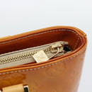 LOUIS VUITTON Monogram Vernis Houston Hand Bag Beige M91004 LV Auth 195288-14