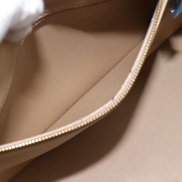 LOUIS VUITTON Monogram Vernis Houston Hand Bag Beige M91004 LV Auth 195288