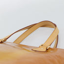 LOUIS VUITTON Monogram Vernis Houston Hand Bag Beige M91004 LV Auth 195288-8