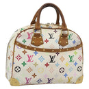 LOUIS VUITTON Monogram Multicolor Trouville Hand Bag White M92663 LV Auth 195291-1
