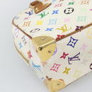 LOUIS VUITTON Monogram Multicolor Trouville Hand Bag White M92663 LV Auth 195291-16