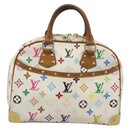LOUIS VUITTON Monogram Multicolor Trouville Hand Bag White M92663 LV Auth 195291-13