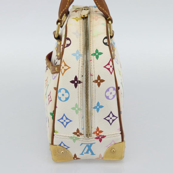LOUIS VUITTON Monogram Multicolor Trouville Hand Bag White M92663 LV Auth 195291