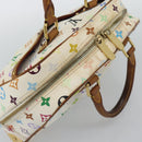 LOUIS VUITTON Monogram Multicolor Trouville Hand Bag White M92663 LV Auth 195291-6