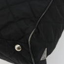 PRADA Chain Shoulder Bag Nylon Black Silver Auth 195292-12