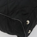 PRADA Chain Shoulder Bag Nylon Black Silver Auth 195292-13