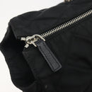 PRADA Chain Shoulder Bag Nylon Black Silver Auth 195292-15
