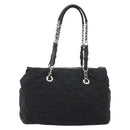 PRADA Chain Shoulder Bag Nylon Black Silver Auth 195292-3
