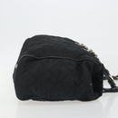 PRADA Chain Shoulder Bag Nylon Black Silver Auth 195292-4
