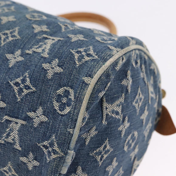 LOUIS VUITTON Monogram Denim Neo Speedy Hand Bag Blue M95019 LV Auth 195293A