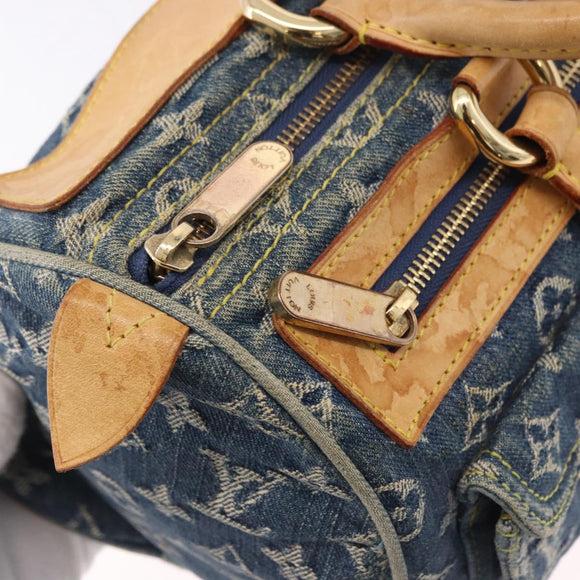 LOUIS VUITTON Monogram Denim Neo Speedy Hand Bag Blue M95019 LV Auth 195293A