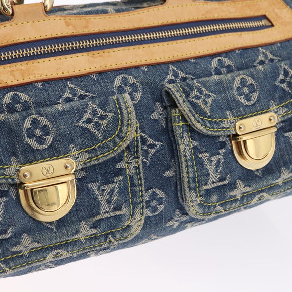 LOUIS VUITTON Monogram Denim Neo Speedy Hand Bag Blue M95019 LV Auth 195293A