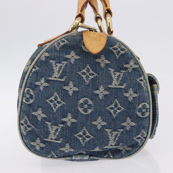 LOUIS VUITTON Monogram Denim Neo Speedy Hand Bag Blue M95019 LV Auth 195293A