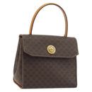 CELINE Macadam Canvas Star ball Hand Bag PVC Leather Brown Gold Auth 195298-1